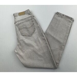 Vintage Lee MR Jeans Womens 28x31 Size 8 Regular Tan Denim Made in USA High Rise